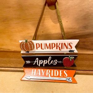 Holiday Home Decor Fall Harvest Hanging Sign